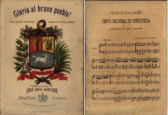 Himno Nacional canción patriótica de un bravo pueblo