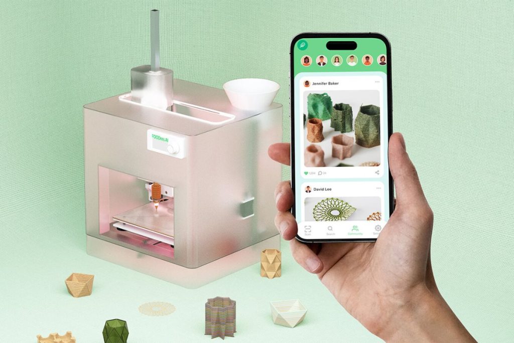 Impresora 3D transforma restos de comida en artículos para el hogar
