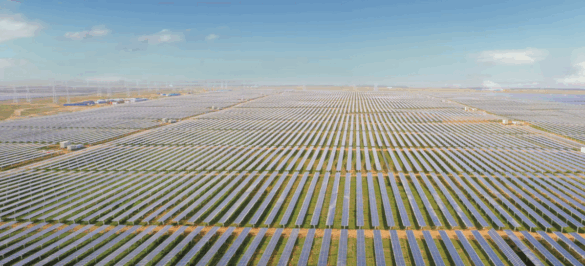 Millones de paneles solares dan vida a un nuevo paisaje en desierto de China